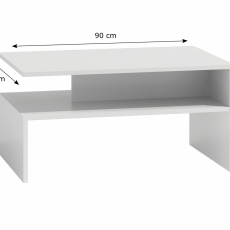 Konferenční stolek Boston, 90 cm, bílá - 3