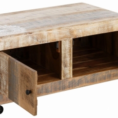 Konferenční stolek Bron, 110 cm, hnědá - 4