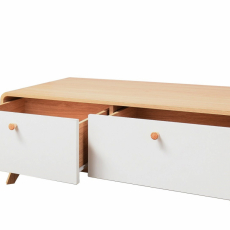 Konferenční stolek Caitlin, 100 cm, přírodní / bílá - 4