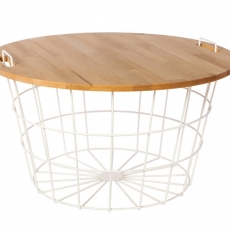 Konferenční stolek Cala, 72 cm, bílá - 1