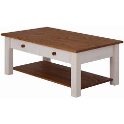 Konferenční stolek Chico, 100 cm, bílá / borovice