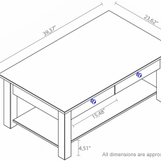 Konferenční stolek Chico, 100 cm, tmavě hnědá - 2