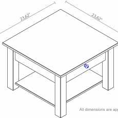 Konferenční stolek Chico, 60 cm, tmavě hnědá - 2