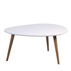 Konferenční stolek Cora, 90 cm, bílá/dub - 2