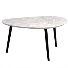 Konferenční stolek Cora, 90 cm, světlý mramor - 1