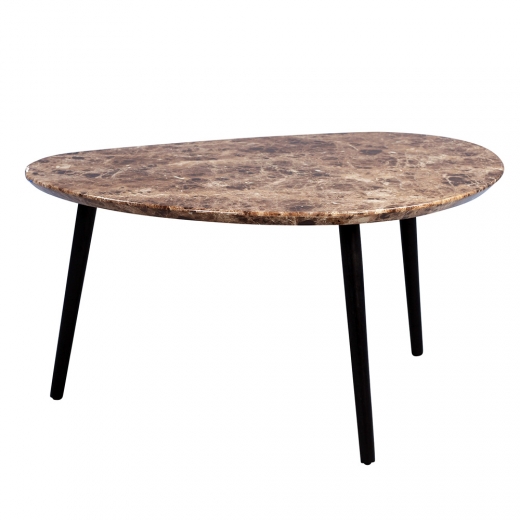 Konferenční stolek Cora, 90 cm, tmavý mramor - 1