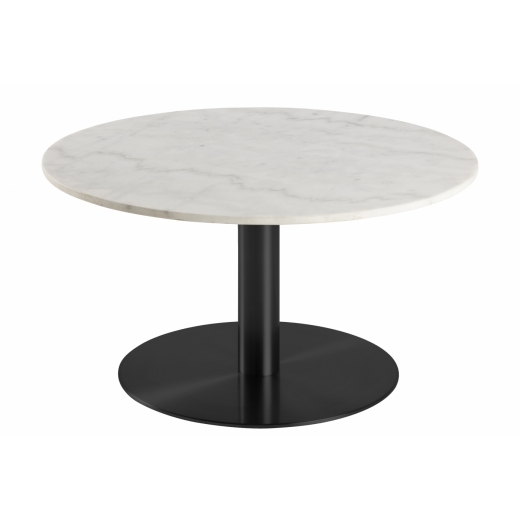 Konferenční stolek Corby, 80 cm, bílá/černá - 1
