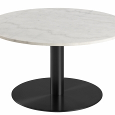 Konferenční stolek Corby, 80 cm, bílá/černá - 1