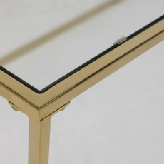 Konferenční stolek Crawley, 100 cm, zlatá - 3