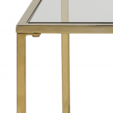 Konferenční stolek Crawley, 100 cm, zlatá - 7