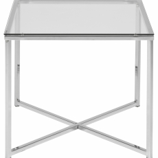 Konferenční stolek Cross, 50 cm, čirá - 2