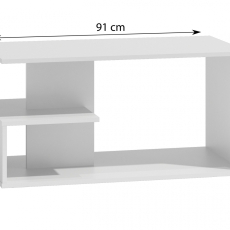 Konferenční stolek Dallas, 91 cm, dub sonoma / bílá - 3