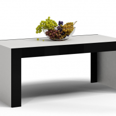 Konferenční stolek Deko, 120 cm, bílá / černá lesk - 1