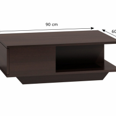 Konferenční stolek Denver, 90 cm, tmavě hnědá - 4