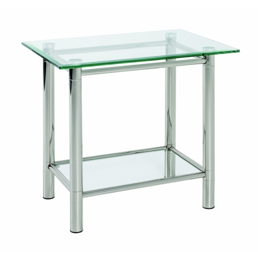 Konferenční stolek Embu, 58 cm, čiré sklo - 1