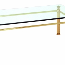 Konferenční stolek Enar, 110  cm, zlatá / čirá - 1