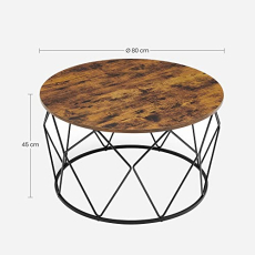 Konferenční stolek Enea, 80 cm, hnědá - 7