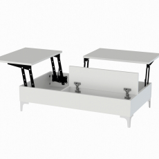 Konferenční stolek Esinti, 121 cm, bílá - 4