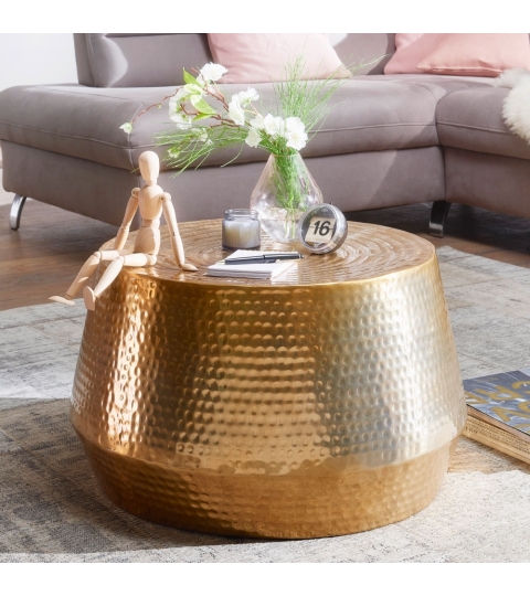 Konferenční stolek Faus, 60 cm, zlatá