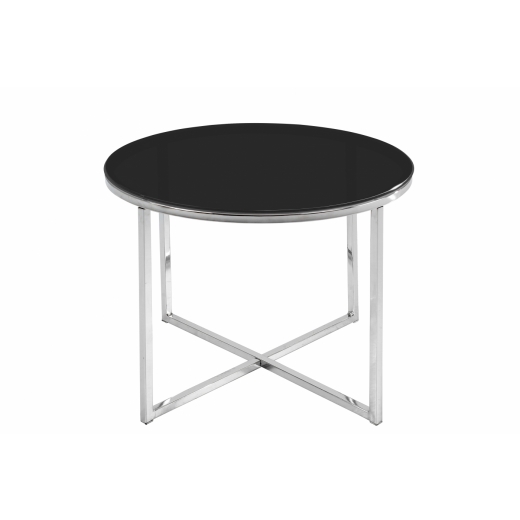 Konferenční stolek Feivel, 55 cm, černá / chrom - 1