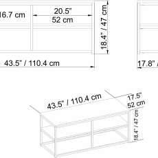 Konferenční stolek Forteaus, 110 cm, bílá - 5