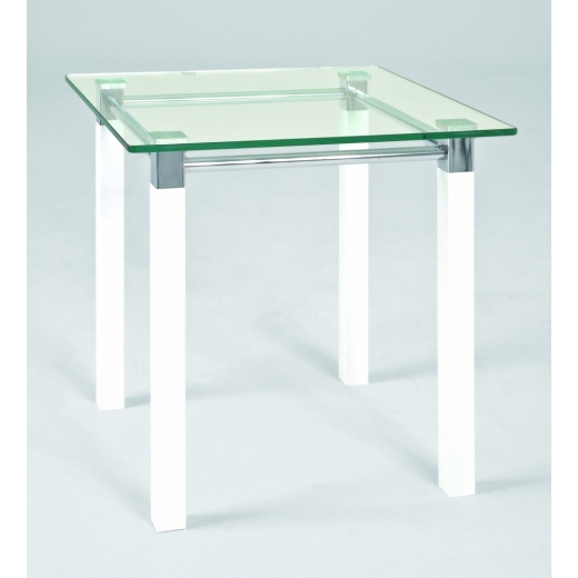 Konferenční stolek Foster, 60 cm, bílá / chrom - 1
