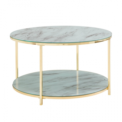 Konferenční stolek Frencis, 80 cm, zlatá - 1