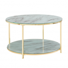 Konferenční stolek Frencis, 80 cm, zlatá - 1