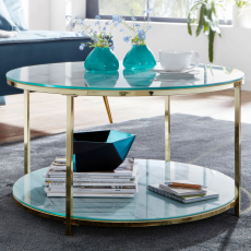 Konferenční stolek Frencis, 80 cm, zlatá - 2