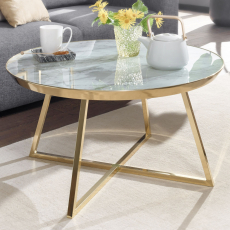 Konferenční stolek Furel, 76 cm, zlatá - 2