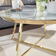 Konferenční stolek Furel, 76 cm, zlatá - 5