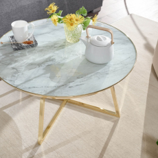 Konferenční stolek Furel, 76 cm, zlatá - 6