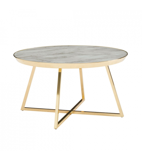 Konferenční stolek Furel, 76 cm, zlatá