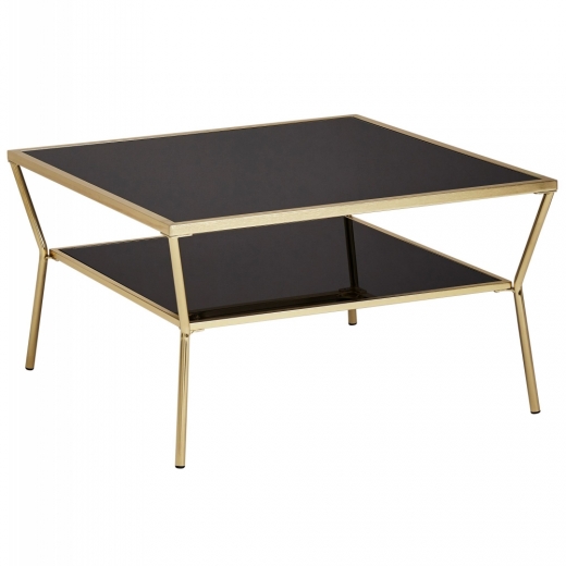 Konferenční stolek Gise, 70 cm, černá / zlatá - 1