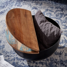 Konferenční stolek Gola, 60 cm, masiv mango / černá - 6