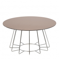 Konferenční stolek Goldy, 80 cm, chrom/bronz - 1