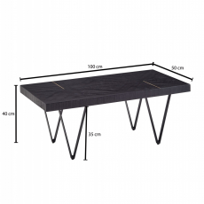 Konferenční stolek Goren, 100 cm, přírodní dřevo - 4