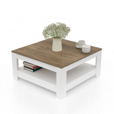 Konferenční stolek Grado, 90 cm, ořech / bílá - 1