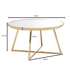 Konferenční stolek Halei, 76 cm, černá - 4