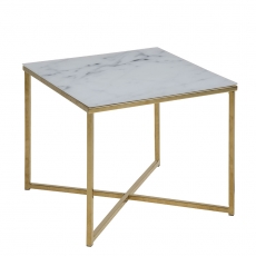 Konferenční stolek hranatý Alma, 50 cm, zlatá - 1