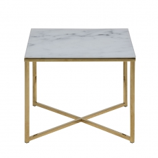 Konferenční stolek hranatý Alma, 50 cm, zlatá - 3