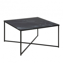 Konferenční stolek hranatý Alma, 80 cm, černá