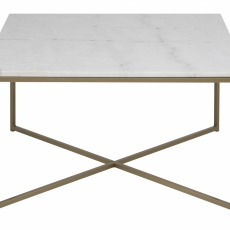 Konferenční stolek hranatý Alma, 80 cm, zlatá - 2