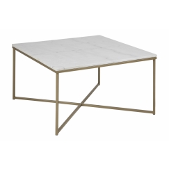 Konferenční stolek hranatý Alma, 80 cm, zlatá
