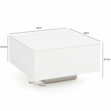 Konferenční stolek Iona, 60 cm, bílá - 4