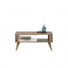 Konferenční stolek Ionis, 90 cm, bílá / dub - 3