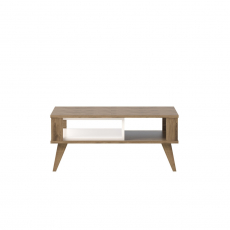 Konferenční stolek Ionis, 90 cm, bílá / dub - 4