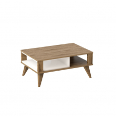 Konferenční stolek Ionis, 90 cm, bílá / dub - 5