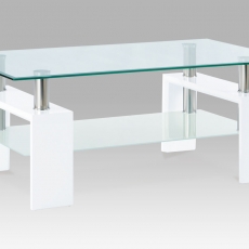 Konferenční stolek Irma, 110 cm, čirá/bílá - 1