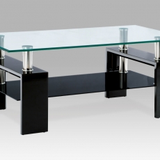 Konferenční stolek Irma, 110 cm, čirá/černá - 1
